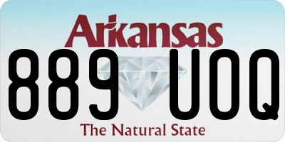 AR license plate 889UOQ