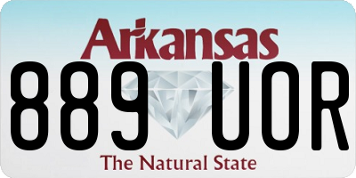 AR license plate 889UOR