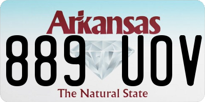 AR license plate 889UOV
