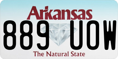 AR license plate 889UOW