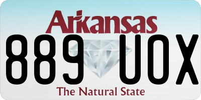 AR license plate 889UOX