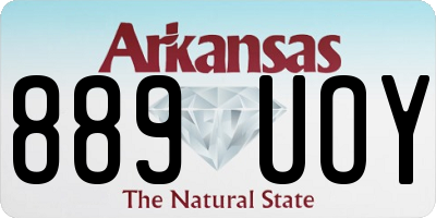 AR license plate 889UOY