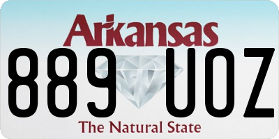 AR license plate 889UOZ
