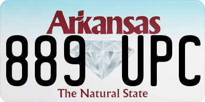 AR license plate 889UPC