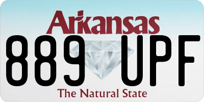 AR license plate 889UPF