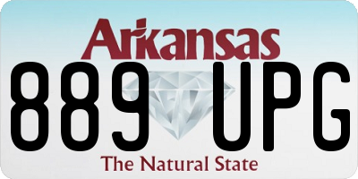 AR license plate 889UPG