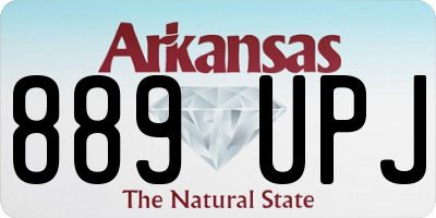 AR license plate 889UPJ