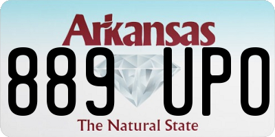 AR license plate 889UPO