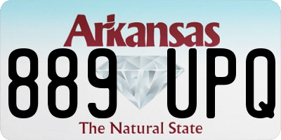 AR license plate 889UPQ