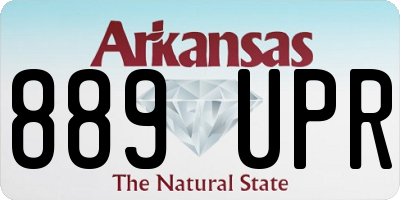 AR license plate 889UPR