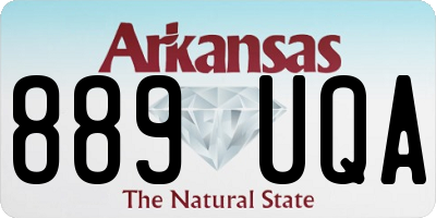 AR license plate 889UQA