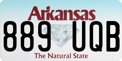 AR license plate 889UQB