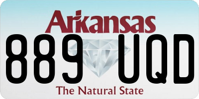 AR license plate 889UQD