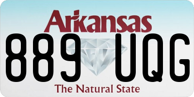 AR license plate 889UQG