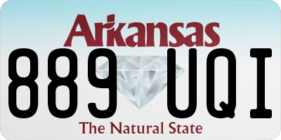 AR license plate 889UQI