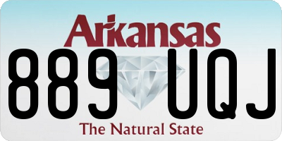 AR license plate 889UQJ