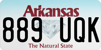 AR license plate 889UQK