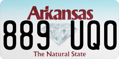 AR license plate 889UQO