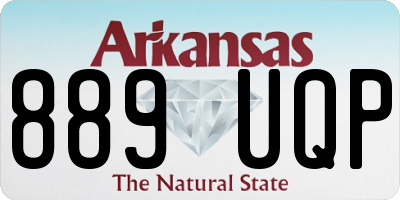 AR license plate 889UQP