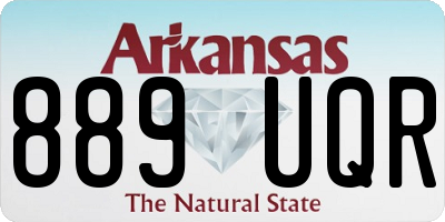 AR license plate 889UQR