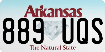 AR license plate 889UQS
