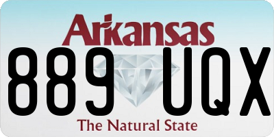 AR license plate 889UQX