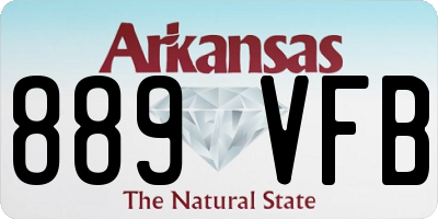 AR license plate 889VFB