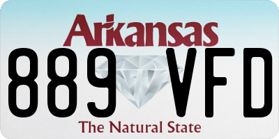 AR license plate 889VFD