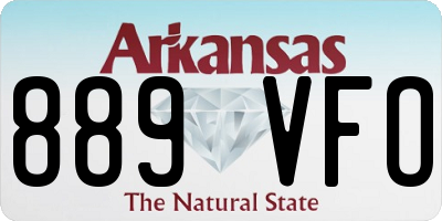 AR license plate 889VFO