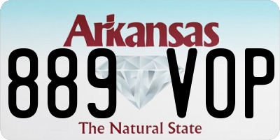 AR license plate 889VOP