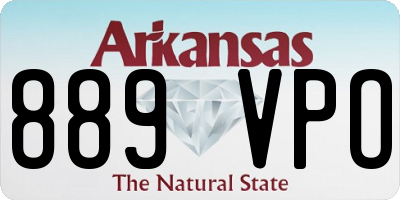 AR license plate 889VPO