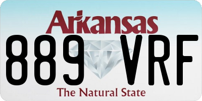 AR license plate 889VRF