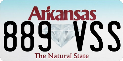 AR license plate 889VSS
