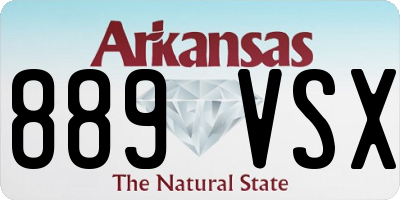 AR license plate 889VSX