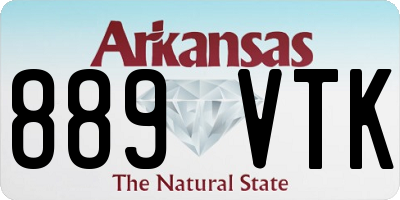 AR license plate 889VTK