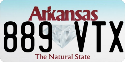 AR license plate 889VTX