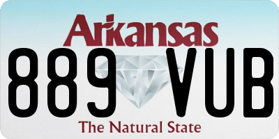 AR license plate 889VUB