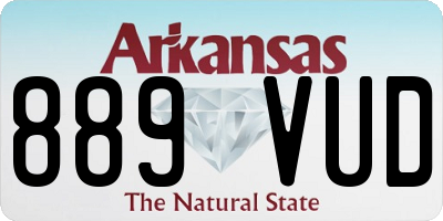 AR license plate 889VUD