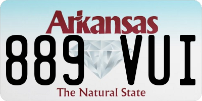 AR license plate 889VUI