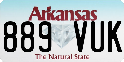 AR license plate 889VUK