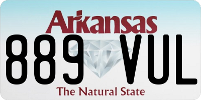 AR license plate 889VUL