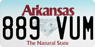 AR license plate 889VUM