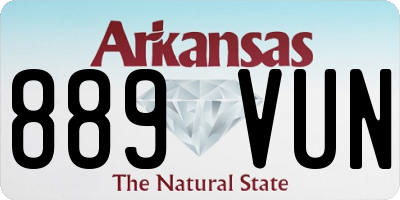 AR license plate 889VUN
