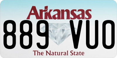 AR license plate 889VUO