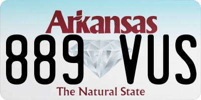 AR license plate 889VUS