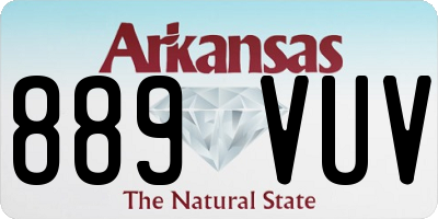 AR license plate 889VUV