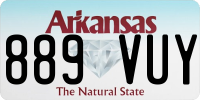AR license plate 889VUY