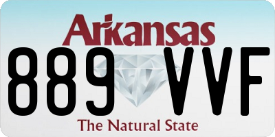 AR license plate 889VVF