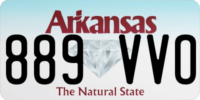 AR license plate 889VVO