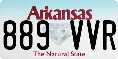 AR license plate 889VVR